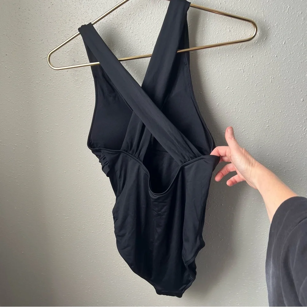 Seafolly Collective Cross Back One Piece Swimsuit Size 12 In Black New - Picture 5 of 7